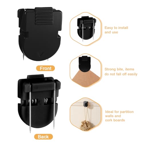 Molain 20 Pcs Cubicle Clips, Fabric Panel Cubicle Accessories Plastic Fabric Clips Panel Wall Clip for Hanging Notes Photos Memos and Data Cables