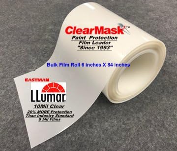 Llumar 10 Mil Clear Paint Protection Bulk Film Roll 6 inches X 84 inches