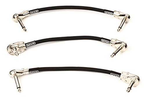 Dunlop Mxr 6 Inch Right Angle Pancake Guitar Patch Cables For Effects Pedals, 6 Pack #TOP5