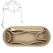 Lckaey Purse backpack organizer for longchamp le pliage knapsack Felt Bag insert Multi Pocket 1013beige