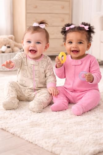 Image of TuddyBuddy Baby Girl's Cotton Printed Full Sleeves Sleepsuit /Footed Rompers for Baby Girl