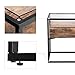 VASAGLE Industrial Side Table, Nightstand, Tempered Glass End Table, with Drawer and Rustic Shelf, Decoration in Living Room, Lounge, Stable Iron Frame ULET04BX