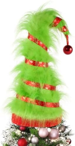 Lime Green Hat Tree Topper Funny Christmas Tree Topper Whimsical ...