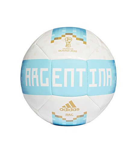 adidas World Cup Soccer Argentina Adult Official Licensed Product Argentina Ball, 5, White/Bold Blue/Red