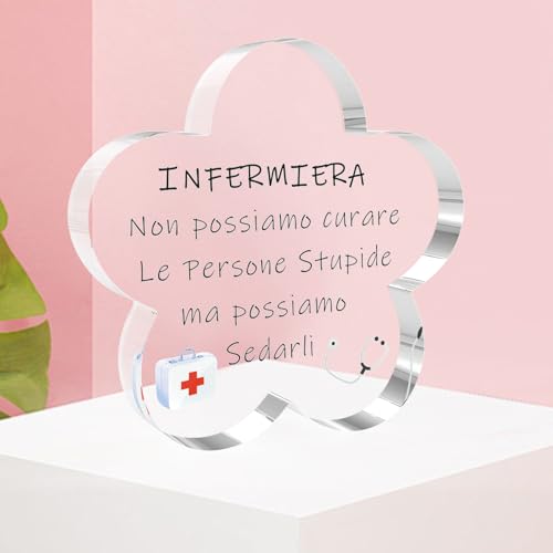 Regalo Infermiera Acrilico,Idee Regalo per Infermieri,Regalo Natale Donna,Regali Simpatici per Natale,Infermiere Accessori,Regali Laurea Medicinaregali per Laurea in Anniversaire,Cadeau Personnalisé