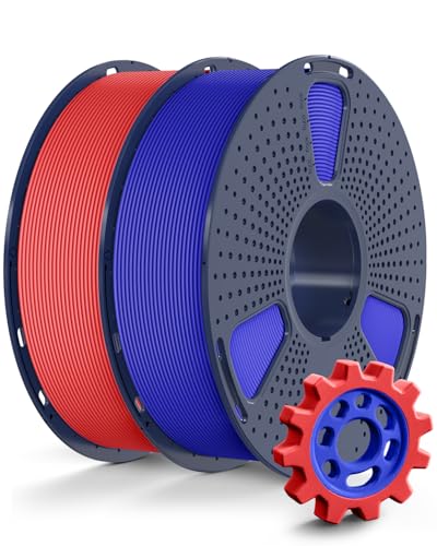 Image of SUNLU High Speed PETG Filament 1.75mm Bundle, Less Stringing PETG 3D Printer Filament, 2kg in Total, 1kg per Spool, 2 Pack, Blue+Red