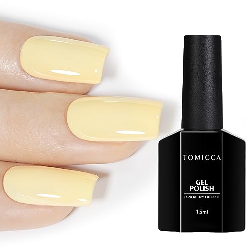 TOMICCA Yellow Gel Nail Polish15ml, Bright Yellow Nail Polish, So...