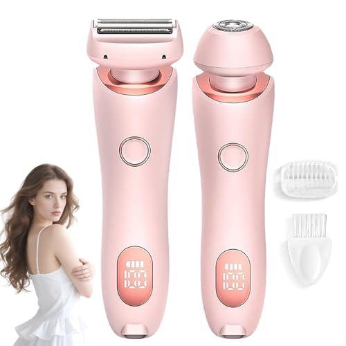 Boulina Rasierer Damen Sanfte Haarentfernung für Glatte Haut Ergonomisches Design & Nass- und Trockenanwendung Ideal für Die KöRperpflege (Rosa*1)