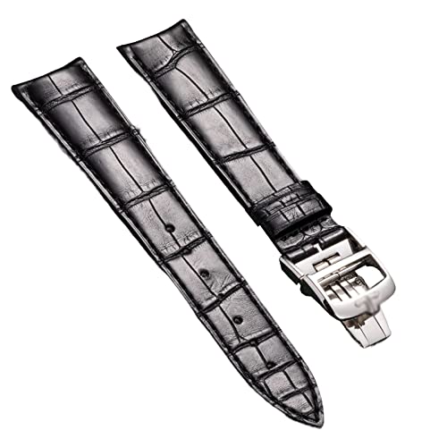 Boucle papillon contre usure bracelet en cuir Jaeger acier 20mm