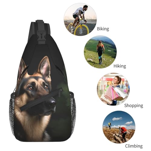 Morrales Sling German Shepherd para senderismo y uso diario miniatura 5