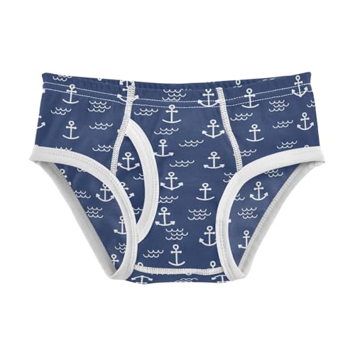 Boys' Exclusive Briefs Toddler Underwear 95% Combed Cotton Boxerbriefs 2T Anchor and Wave Pattern 19