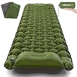 AKSOUL Self Inflating Sleeping Camping Mat: Lightweight & Compact Air Inflatable Camp Mattress with Built-in Foot Pump Thick Bed Roll Sleep Pad for Hiking BackpackingTravel