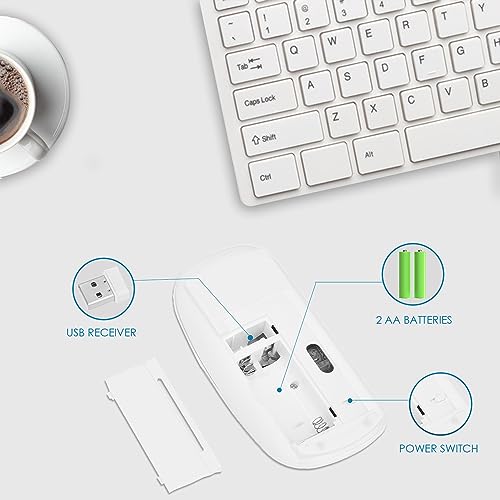 Miniatura 5 de Urchoiceltd Ratón Inalambrico, 2.4ghz Inalámbrico Forma De Ajuste Ergonómico Curvo Usb Inalámbrico Óptico Ratón De Juegos Con Nano Receptor Para Manzana Macbook Air Pro Pc Laptop