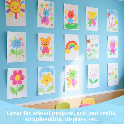 Image of 35 Pcs White Poster Board Paper 11.7 x 16.5, ROOKEA White Vision Boards Bulk Smart Posterboard Blank Graphic Display Card Paper for Drawing Artwork School Arts Crafts Classroom Projects Scrapbooking