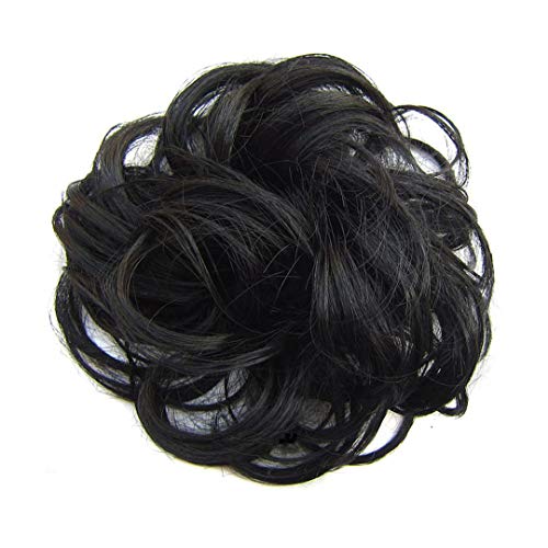 Synthetic Flexible Hair Buns Curly Scrunchie Elastic Messy Wavy Scrunchies Wrap For Ponytail s #1