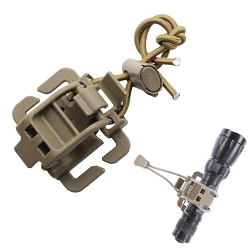 Soporte de clip para linterna, clip de gancho para cinturón multiusos para caza y senderismo, soporte para mochila, accesorio de senderismo para linterna, pala técnica, piolet, soporte para equipo