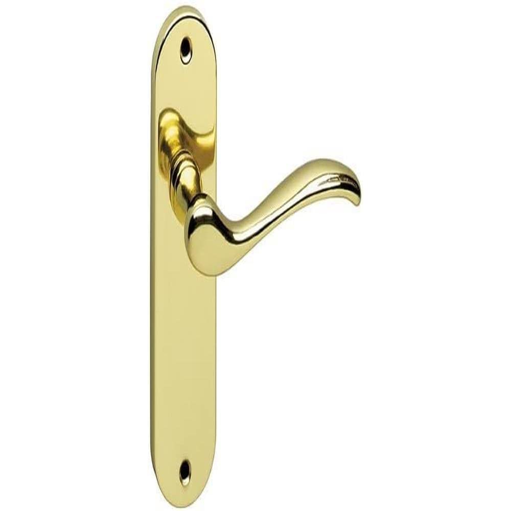 merriwayBulk Hardware BH00452 150 mm Langham Style Polished Brass White Door Handle