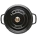 STAUB Cast Iron Dutch Oven 4-qt Round Cocotte, Made in France, Serves 3-4, Matte Black