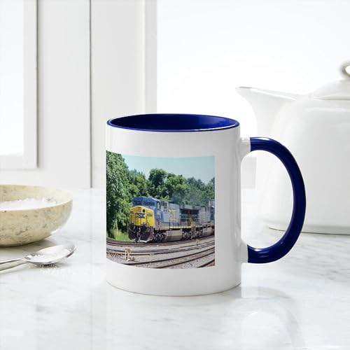 Taza de cerámica de 11 oz CafePress con diseño tren miniatura 6