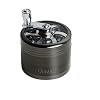 QUMAO 4 Onderdelen Grinder Kruid Grinder met Hand Crank Aluminium Pocket Crusher Mill met Sifter