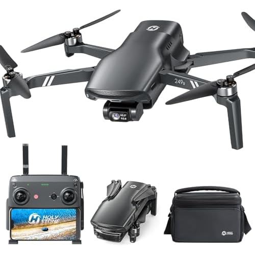 Holy Stone HS900 Drones for Adults with Camera 4K; 3 Axis Brushless Gimbal Drone 249g with 20000Ft Range, Visual Tracking, 4K/30FPS Video, 48MP Photo,GPS Smart Return, Travel Essentials Lightweight