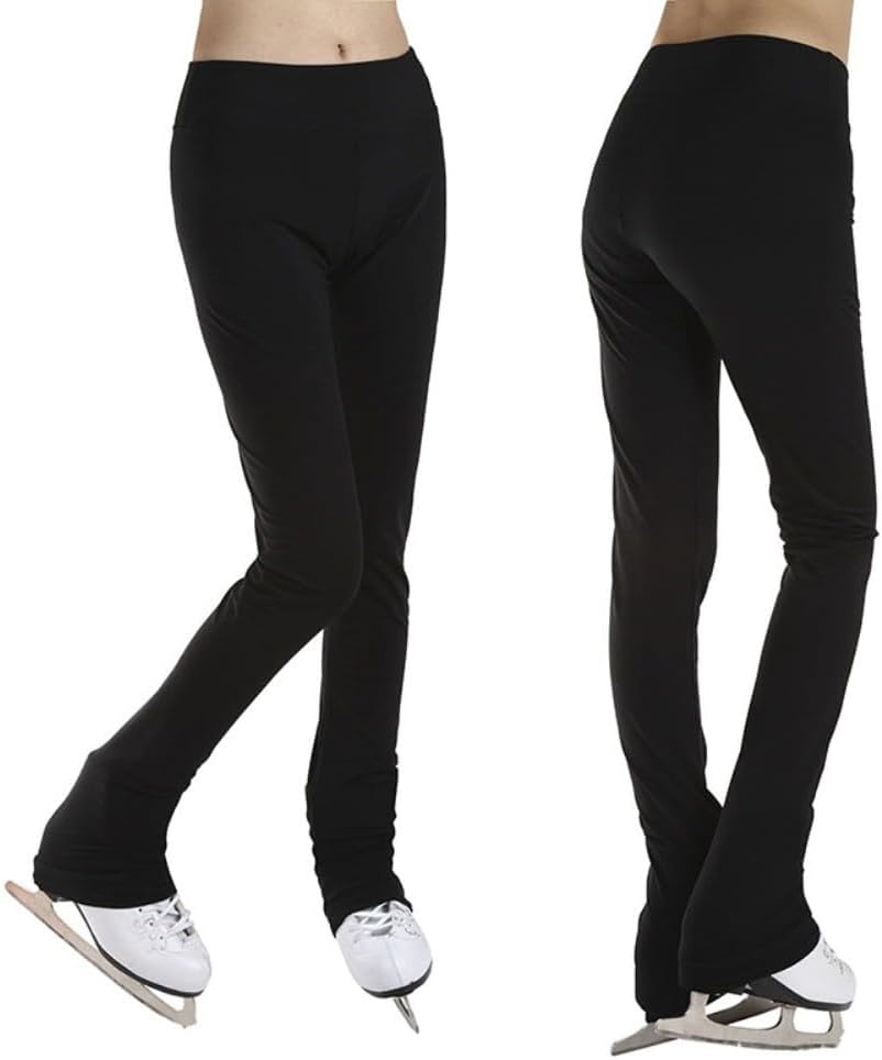Nylon figure skating pants for kids and adults with soft fleece lining for extra warmth and comfort on ice