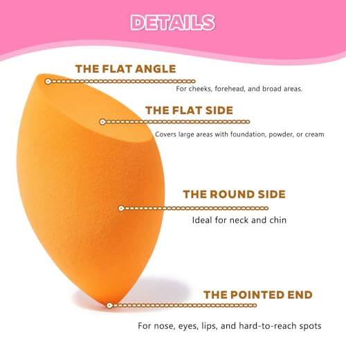 EUYKQNOI Juego de 11 Esponjas Maquillaje Profesional - Beaut Blende Amarillo, Set para Base, BB Cream y Líquido, Sin Látex, Uso Húmedo/Seco, 11 Piezas - imagen 3