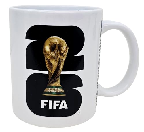 City Merchandise Official FIFA World Cup 26 Coffee Mug – 11oz White Ceramic Cup with Logo, Soccer Futbol Collectible Souvenir, Gift for Fans (CAN MEX USA 2026)