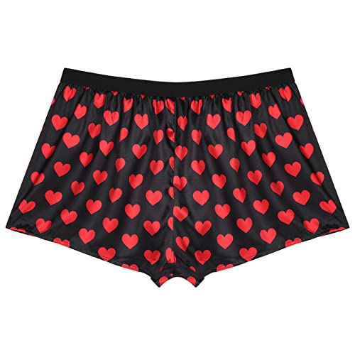 Mens Shiny Silky Satin Boxer Shorts Lingerie Underwear Summer Loose Fit Sports Short Pants4