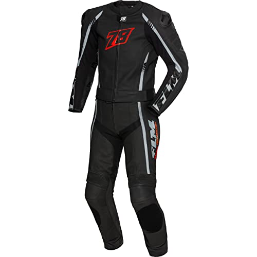 FLM Sports Lederkombi Assen 2-tlg. - Echtes Leder - Protektoren EN 1621-1 - Stretchzonen - Aerodynam