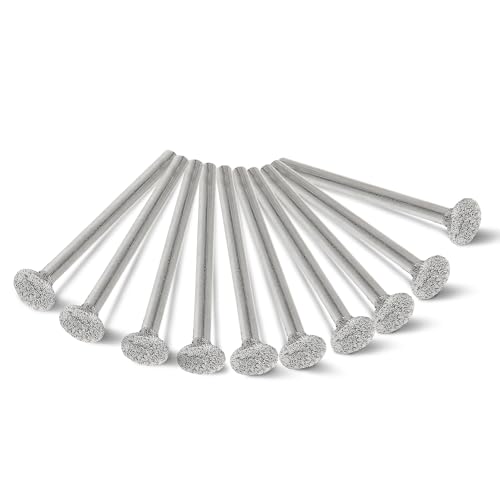 10 piezas de fresas de diamante en T con mango de 1/8" miniatura 1
