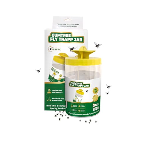 Gumtree Trapp Jar – Eco-Friendly, Non-Pesticide Reusable Fly Killer for Farms & Outdoor Use | Chemical-Free Insect Catcher with Lure | Safe Pest Control for Livestock, Dairy Farms & Large Open Spaces
