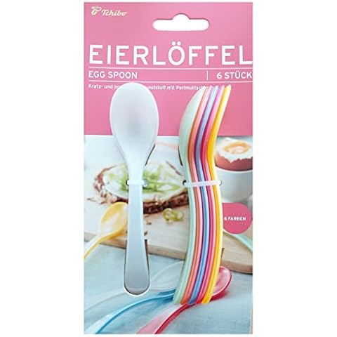 Tchibo 6 x Eierlöffel aus Kunststoff kratz & bruchfest bunt Cover
