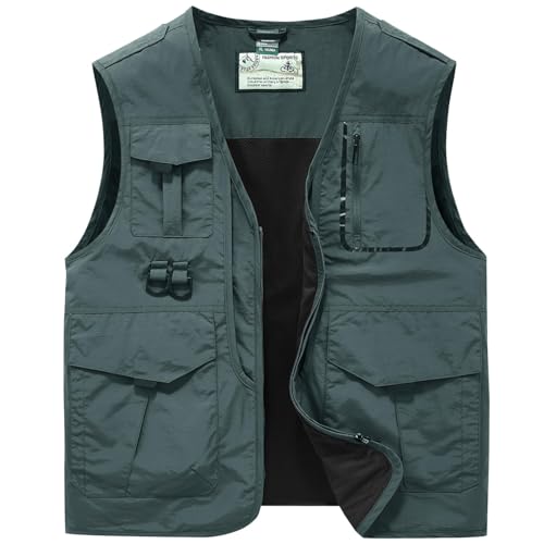 Fishing Vest Men Utility Vest Summer Travel Safari Mesh Vests Outdoor Lightweight Photo Cargo Hiking Waistcoat Jacket