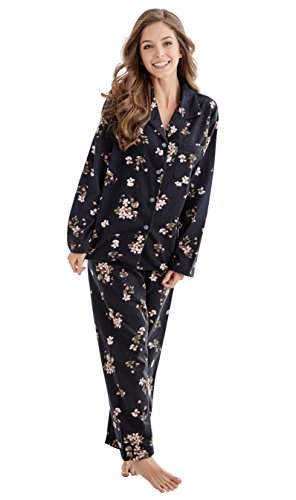 Women's 100% Cotton Long Sleeve Flannel Pajama Set Sleepwear4