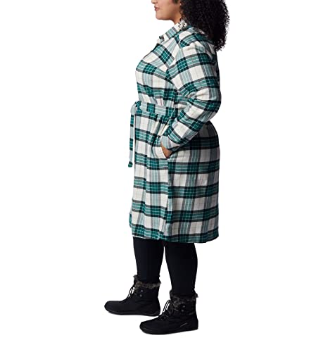 Columbia Women's Holly Hideaway Flannel Dress, Spruce Simple Tartan, Small #TOP7