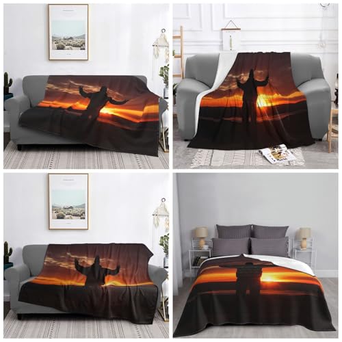 Couverture en micro polaire horizon 152 x 127 cm