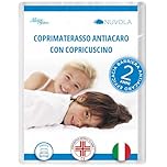 Allergosystem Set Coprimaterasso Antiacaro Singolo con Cerniera 80x190x20cm e Copriscuscino Letto 50x80cm - Dispositivo Medico Antiacaro e Anallergico MADE IN ITALY - Linea Nuvola