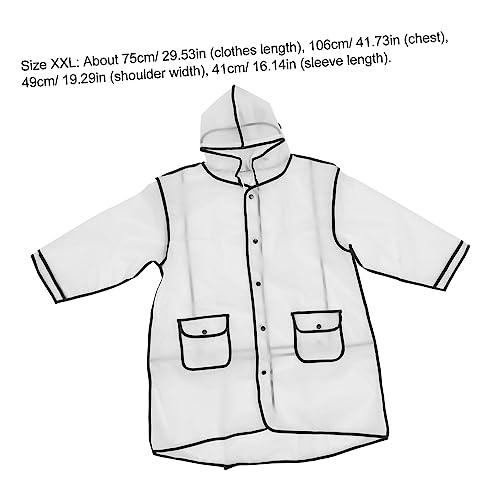 TENDYCOCO 1 pç Capa de chuva transparente de uma peça jaqueta de chuva para ciclismo ponchos de chuv