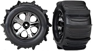 Traxxas 4175 Stampede Paddle Tires and Wheels Pre-Glued and Mounted (Pair)
