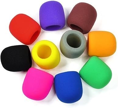 ANBANA @ 10 Pack Colors Handheld Stage Microphone Windscreen Foam Mic Cover Karaoke DJ