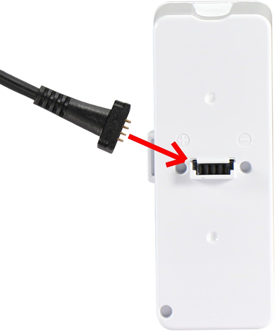 Charging cable being connected to the HIDGEEM battery pack