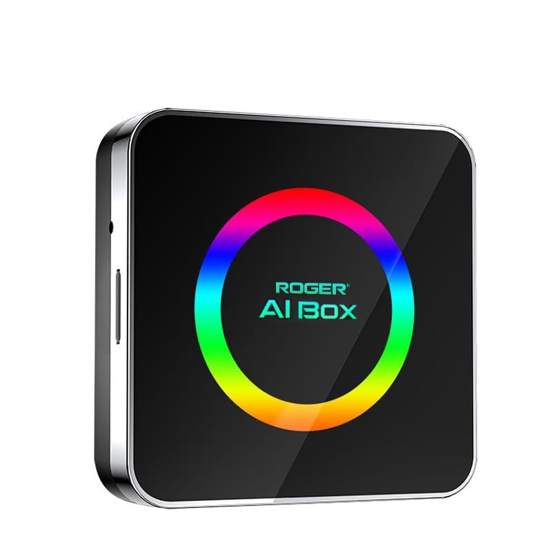 Image of Roger AI Box, Android 13.0 Wireless CarPlay & Android Auto Adapter, Built-in Netflix & YouTube, Apps from Play Store 5G WiFi, Compatible with Wired CarPlay Vehicles Only