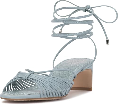 Image of Vince Camuto Lory Ankle Wrap Kitten Heel Sandals