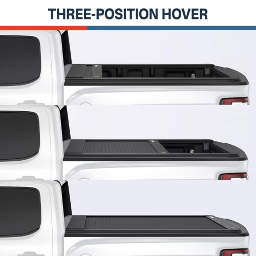 Image of Bestwyll Retractable Hard Tonneau Cover Fits Ford F-150 2015-2026 6.5 Ft Bed,BoxLink Compatible | B32c | (Manual | Auto-Retract, 6.5 Ft Bed (2015-2025))