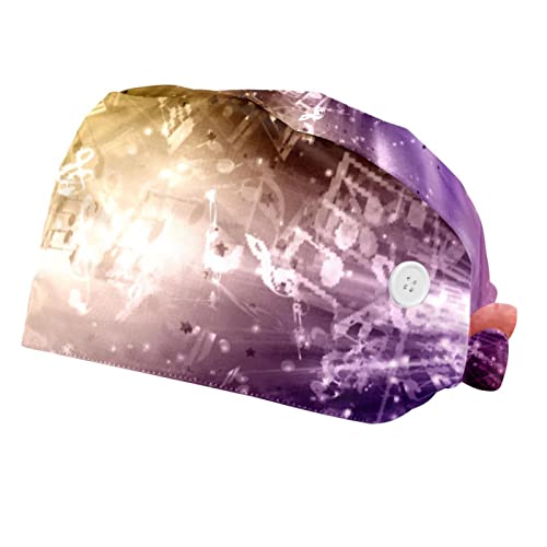Casquette pour Hommes Femmes Chapeaux de Travail Notes de Musique Couvre-Chef Tissu Unisexe