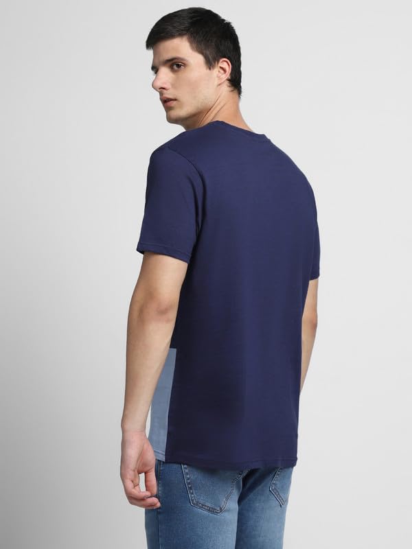 Image of Dennis Lingo Men's Cotton Round Neck Tshirt, Slim Fit Half Sleeves