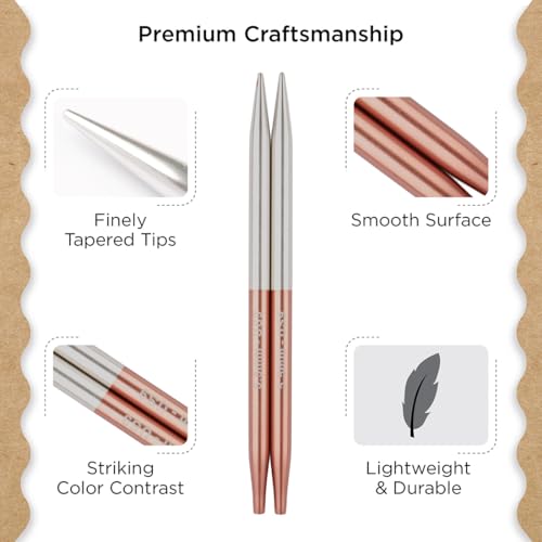 Image of Knitter's Pride Rosemist Normal Interchangeable Circular Needles 5 inch inch (13cm) - US Size 9 (5.5mm)
