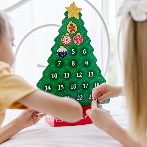 Melissa & Doug Wooden Advent Calendar - Magnetic Christmas Tree, 25