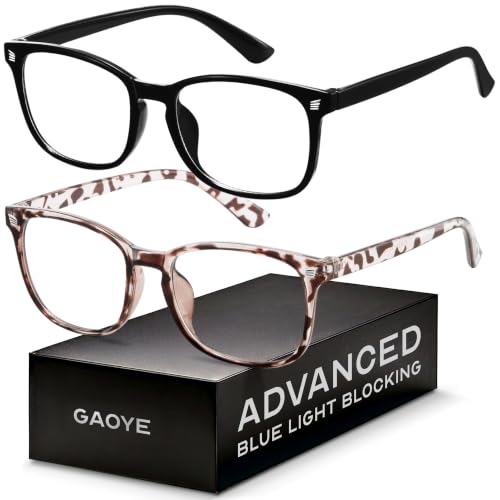Image of Gaoye Eyewear Frames for Men - Blue Light Blocking Square Glasses, Anti UV Ray Computer Gaming, Blue Blockers for Women